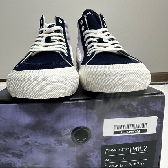 NIB  Revenge X Storm Vol. 2 Hi-Top Sneakers Lilac/Dark Navy Mens Size 10 - Picture 6 of 12